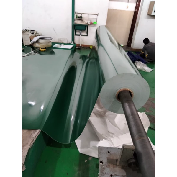 conveyor pvc polos hijau 2mm