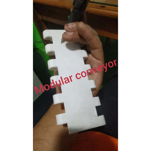  Rubber Conveyor Modular Putih plastik