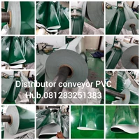 plain green pvc conveyor belt
